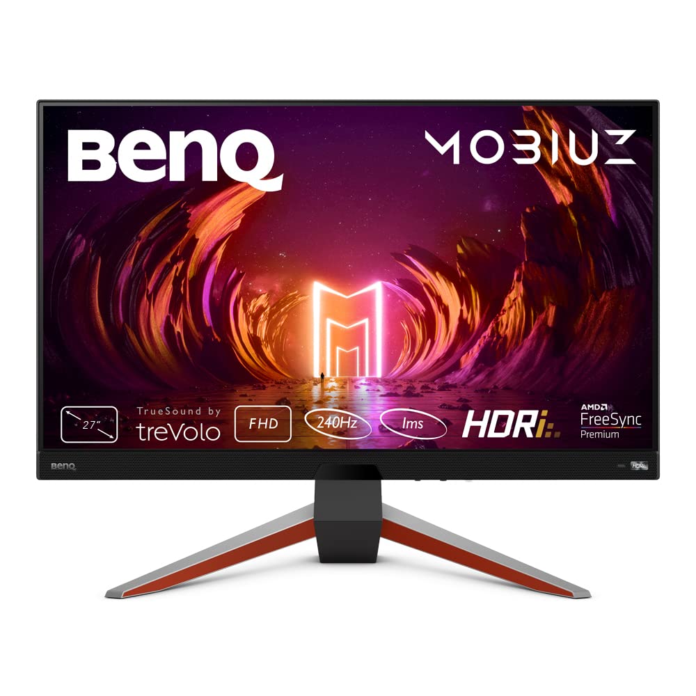 BenQ MOBIUZ EX270M 27 inch 240Hz IPS 1080p Gaming Monitor 1ms GtG HDRi Technology AMD FreeSync Premium sRGB 99 21ch Built-in Speakers Eye-Care Bezel-less Gray