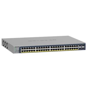 NETGEAR 52-Port PoE Gigabit Ethernet Smart Switch (GS752TP) - Managed Optional Insight Cloud Management 48 x PoE+ 380W 4 1G SFP Desktop or Rackmount and Limited Lifetime Protection