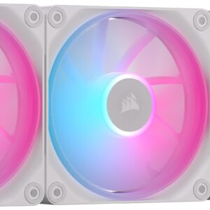 Corsair iCUE LINK LX120 RGB 120mm PWM Fans Triple Pack Dual Light Loops Includes System Hub AirGuide Technology White