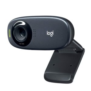 Logitech C310 HD Webcam 720p/30fps Widescreen Video Calling Light Correction Noise-Reducing Mic For Skype FaceTime Hangouts WebEx PC/Mac/Laptop/Macbook/Tablet - Black