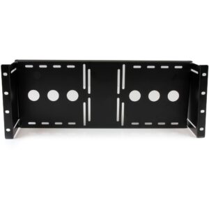 StarTechcom 4U Universal VESA LCD Monitor Mounting Bracket for 19-inch Rack or Cabinet - TAA Compliant Cold-Pressed Steel (RKLCDBK) Black 177cmx842cmx108cm