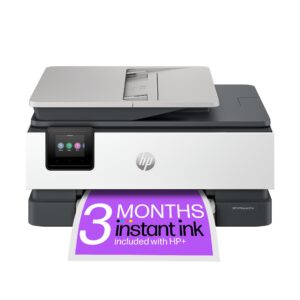HP OfficeJet Pro 8122e All-in-One Printer Colour for Home Print Scan Copy Automatic document feeder 3 months of Instant Ink with over VPN HP+ Up to years Warranty
