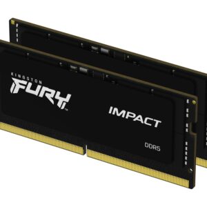Kingston Fury Impact PnP 32GB (2x16GB) 5600MT/S DDR5 CL40 SODIMM Notebook Gaming Memory Kit of 2 - KF556S40IBK2-32