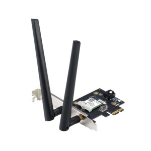 ASUS (PCE-AXE5400) AXE5400 Wi-Fi 6E Tri-Band PCI Express Adapter Bluetooth 52 OFDMA & MU-MIMO