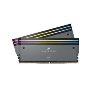 Corsair DOMINATOR TITANIUM RGB DDR5 64GB (2x32GB) 6000MHz CL30 AMD EXPO Intel XMP iCUE Compatible Computer Memory Grey (CMP64GX5M2B6000Z30)
