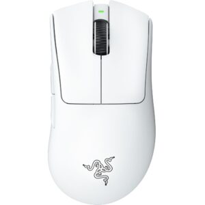 Razer DeathAdder V3 Pro - Lightweight Wireless Ergonomic Esports Mouse (63g Design Focus 30K Optical Sensor Switches Gen-3 HyperSpeed Wireless) White