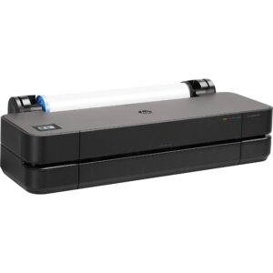 HP DesignJet T230 Large Format Plotter Printer 24in up to A1 Mobile Printing Wi-Fi Gigabit Ethernet Hi-Speed USB 20 1-Year Warranty (5HB07A)Black