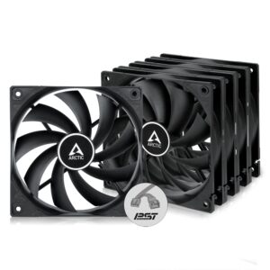 ARCTIC F12 PWM PST (5 Pack) - PC Fan 120mm Case with Sharing Technology (PST) Quiet motor Computer Speed: 230-1350 rpm Black