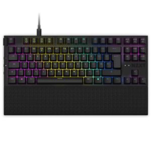 NZXT Function 2022 TKL Mechanical PC Gaming Keyboard - Illuminated Linear RGB Switches MX Compatible Hot Swap Durable Aluminum Top Plate UK EN (QWERTY) Black