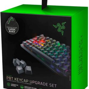 Razer PBT Keycap Upgrade Set - Backlight Compatible (Superior Shine Resistant Material Doubleshot Molding with Ultra Thin Font) Black