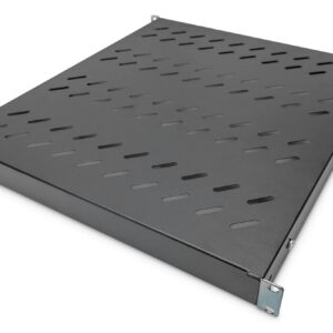 Digitus Shelf - Variable depth For fixed installation 19-inch 1U Load capacity 50 kg network cabinets & server From 800 mm cabinet Black