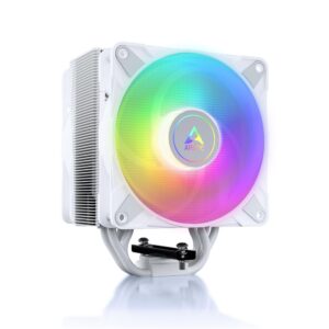 ARCTIC Freezer 36 A-RGB- Single-tower CPU cooler with push-pull two pressure-optimised 120 mm P fans and ARGB lighting fluid dynamic bearing 200-2000 rpm 4 heatpipes incl MX-6- White