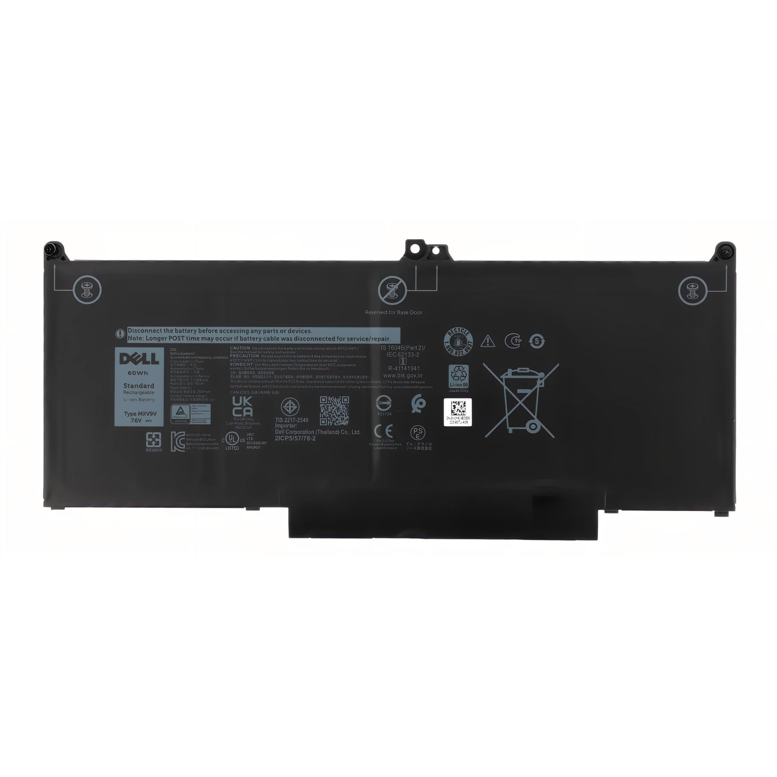 Dell Battery 60Wh 4-cell Latitude 5300 5310 7300 7400 Type: MXV9V 5VC2M N2K62 829MX CR8V9 WXW80 K4Y2J by PART4YOU