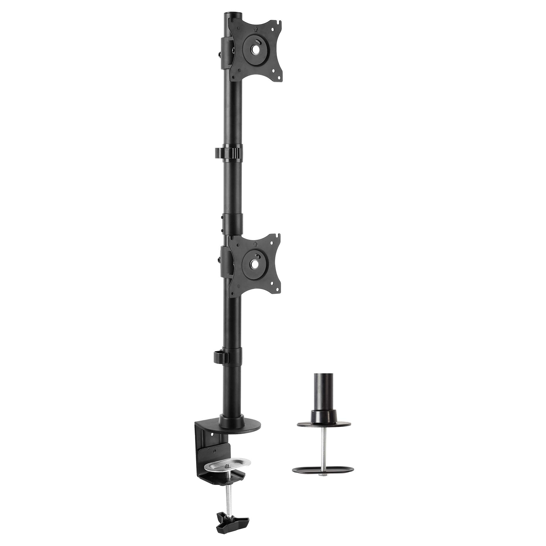 VIVO Dual Monitor Desk Mount Stand with Height Adjustment and VESA Plates for 2 LCD Ultrawide Screens up to 34 inches Stacked Array STAND-V002R