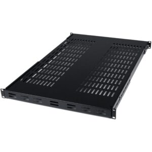 StarTechcom 1U Adjustable Vented Server Rack Mount Shelf - 175lbs 195 to 38in Mounting Depth Universal Tray for 19" AV/ Network Equipment 275in Deep (ADJSHELF) Black