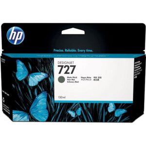 HP 727 B3P22A Matte Black 130-ml Genuine DesignJet Ink Cartridge with original for T2500 T1500 & T900 Series Large Format Plotter Printers and Printhead