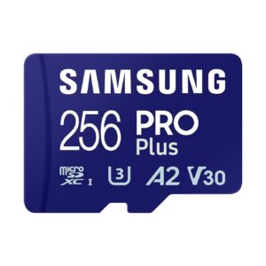 Samsung PRO Plus MicroSD Card 256 GB UHS-I U3 Full HD & 4K UHD Read Speed 180 MB/s Write 130 Memory for Cameras and Drones Includes USB Reader MB-MD256SA/EU