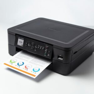 BROTHER DCP-J1050DW colour 3-in-1 inkjet multifunction printer scanner copier black 400 x 151 343 mm 17/9 ppm