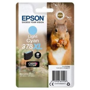 Epson 378XL Light Cyan Squirrel High Yield Genuine Claria Photo HD Ink Cartridge