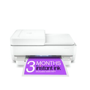 HP Envy 6430e All in One Colour Printer with 3 months of Instant Ink HP+ 35 Page Automatic Document Feeder White