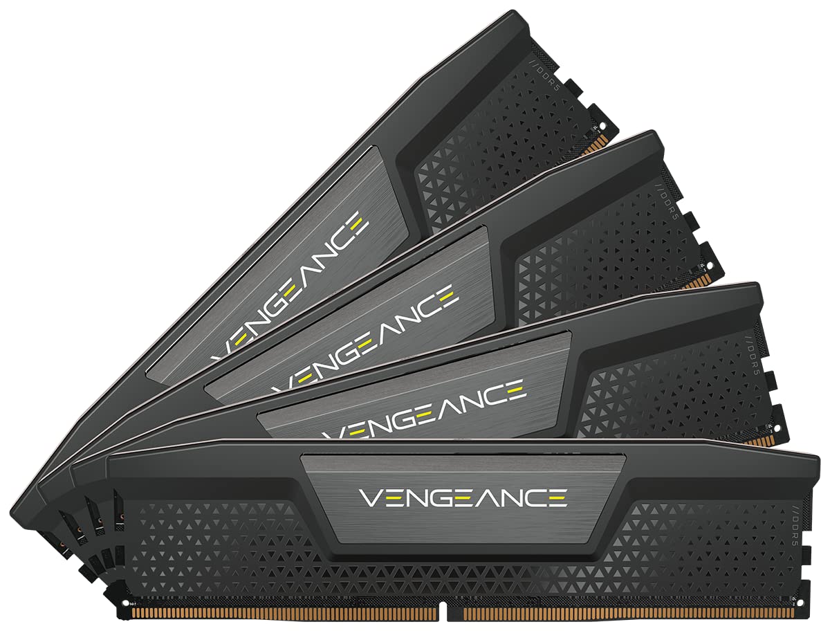 Corsair VENGEANCE DDR5 RAM 128GB (4x32GB) 5600MHz CL40 Intel XMP iCUE Compatible Computer Memory - Black (CMK128GX5M4B5600C40)