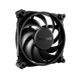 be quiet Silent Wings 4 120mm PWM fan optimized blades extraordinary high performance extremely air pressure virtually inaudible 6-pole motor fluid-dynamic bearing elegant look