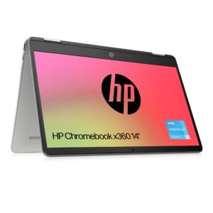 HP Chromebook x360 14" Intel Pentium Silver N5030 Processor 4 GB RAM 128 eMMC UHD Graphics 605 HD Touchscreen Up to 13hrs battery Chrome OS Mineral 14a-ca0010sa