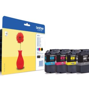 BROTHER LC-121BK/LC-121C/LC-121M/LC-121Y Inkjet Cartridges Black/Cyan/Magenta/Yellow Multi-Pack Standard Yield Includes 4 x Genuine Supplies