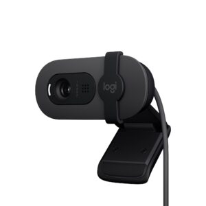 Logitech Brio 100 Full HD Webcam for Meetings and Streaming Auto-Light Balance Built-In Mic Privacy Shutter USB-A Microsoft Teams Google Meet Zoom More - Graphite
