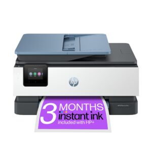 HP OfficeJet Pro 8125e All-in-One Printer Colour for Home Print Scan Copy Automatic document feeder 3 months of Instant Ink over VPN with HP+ Up to years Warranty