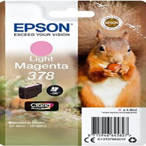 Epson 378 Light Magenta Squirrel Genuine Claria Photo HD Ink Cartridge