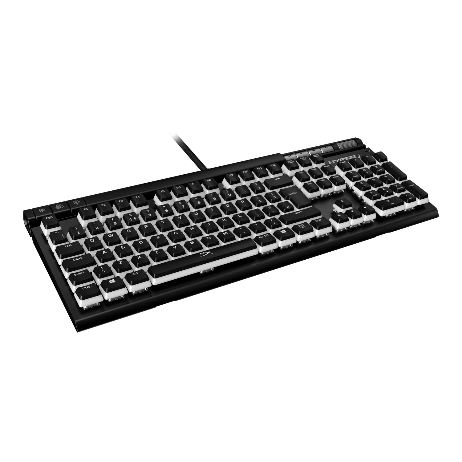 HyperX Pudding Keycaps Full Key Set ABS UK Layout OEM Profile Black