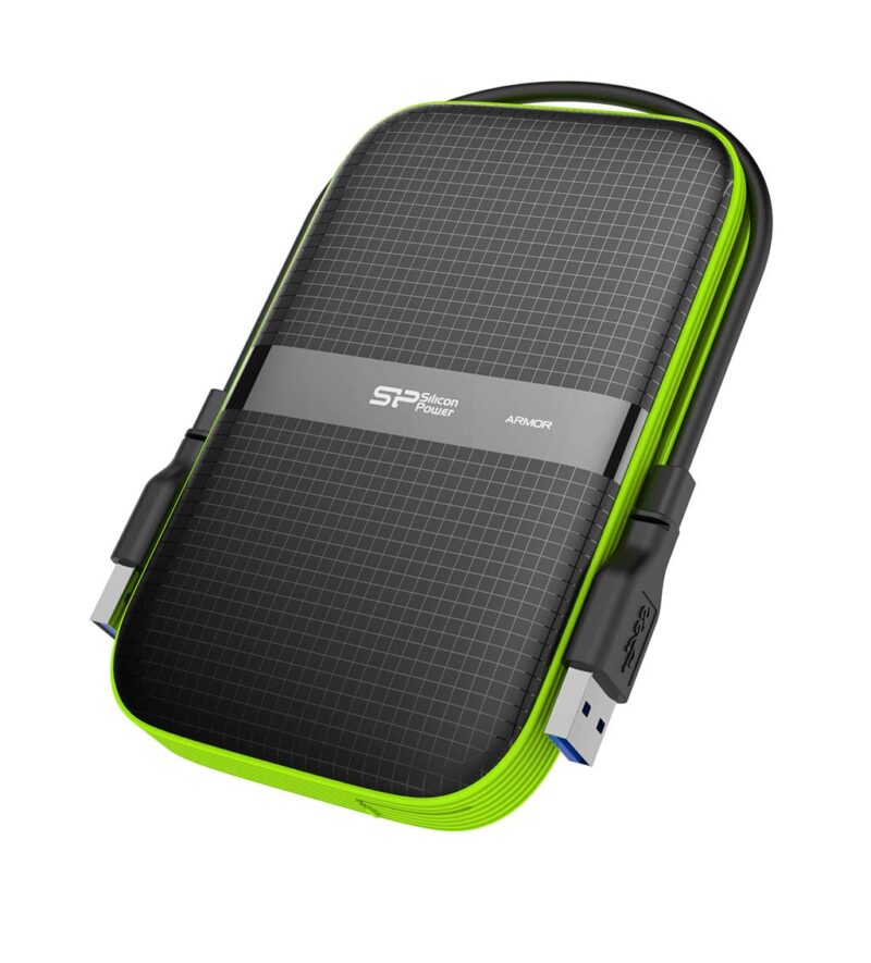SP Silicon Power SP010TBPHDA60S3K 1 TB Rugged Armor A60 Shockproof Water-Resistant 25-Inch USB 30 External Portable Hard Drive Military Grade MIL-STD-810G and IPX4 Black, photo 1 of 1