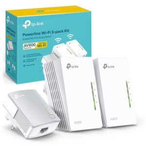 TP-Link TL-WPA4220 TKIT 2-Port Powerline Adapter WiFi Starter Kit Range Extender Broadband/WiFi Booster/Hotspot No Configuration Required UK Plug