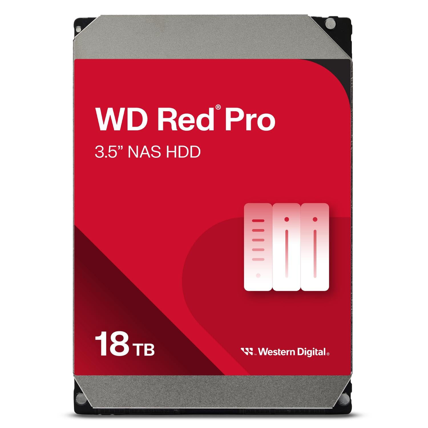 Western Digital Red Pro 18TB NAS 35" Internal Hard Drive - 7200 RPM Class SATA 6 Gb/s CMR 512MB Cache 5 Year Warranty