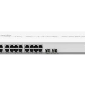 MikroTik CSS326-24G-2S+RM Managed Gigabit Ethernet (10/100/1000) Supports Power over (PoE) 1U Network Switch White