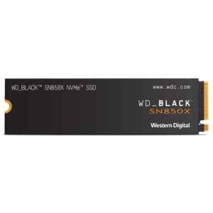 Western Digital WDBLACK SN850X 2TB NVMe M2 SSD 2280 Gaming Expansion PCIe Gen4 High Performance Internal Read speeds up to 7300 MB/s Write 6600 Black