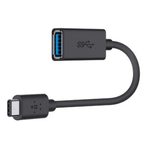 Belkin USB 30 USB-C to USB-A Adapter (USB-IF Certified 5 Gbps Compatible with MacBook Pro) Black