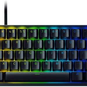 Razer Huntsman Mini (Red Switch) - 60 Compact Gaming Keyboard (Linear Optical-Mechanical Switches Doubleshot PBT Keycaps Detachable USB-C Cable) UK Layout Black
