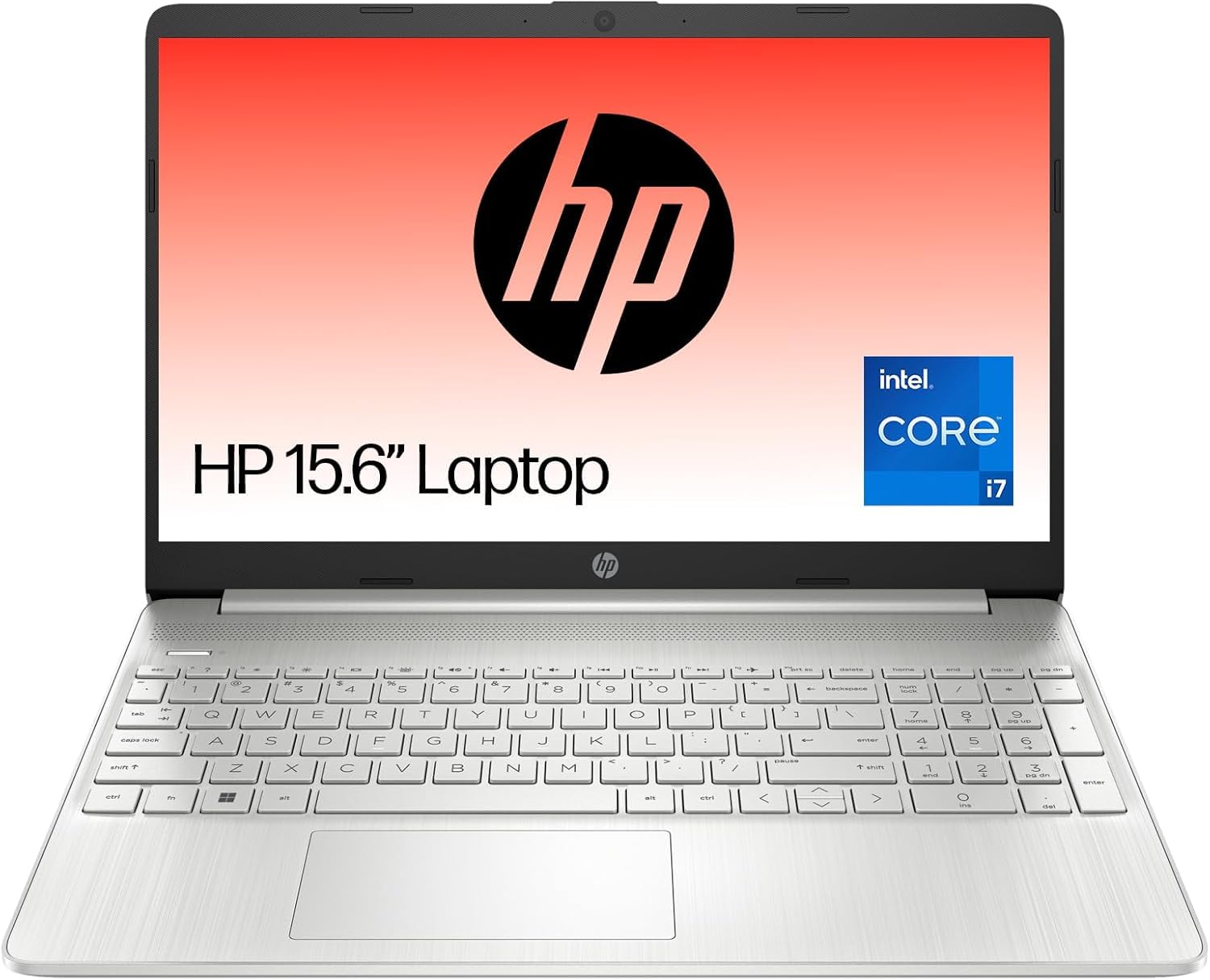 HP 156" Laptop Intel Core i7-1255U Processor 8 GB RAM 512 SSD Iris Graphics FHD Display Up to 7hrs battery Win 11 Dual Speakers Natural Silver 15s-fq5030sa