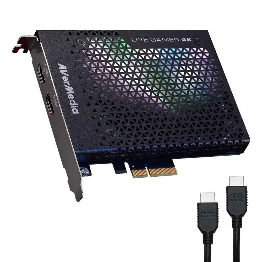 AVerMedia Game Capture Card - Streaming and Recording 4K60 HDR with ultra-low latency on PS5 PS4 Pro Xbox Series X/S One X in OBS Twitch YouTube GC573 Live Gamer 4K