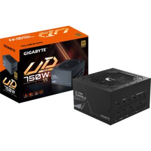 Gigabyte UD750GM Power Supply Unit - 750W 80 PLUS Gold Certified Japanese Capacitors Fully Modular ATX 30 UK Plug