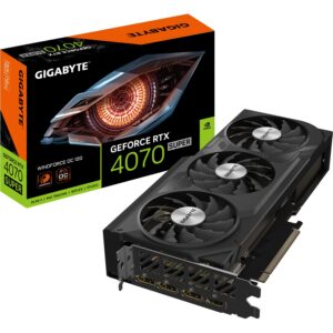 Gigabyte GeForce RTX 4070 SUPER WINDFORCE OC Graphics Card - 2505MHz Core 12GB GDDR6X 21000MHz 192-bit Memory PCI-E 40 3x DP 14 1x HDMI 21a NVIDIA DLSS 35 GV-N407SWF3OC-12GD