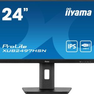 iiyama Monitor Desktop XUB2497HSN-B1-238" Full HD LED IPS 1920 x 1080/100Hz 1H1DP1C HAS RJ45 Black