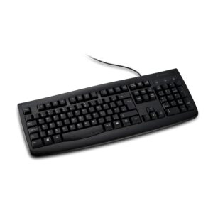 Kensington Pro Fit Washable Wired Keyboard Full-Size with Numeric Keypad Waterproof Design USB Connection Compatible Windows & Apple Durable Laser-Etched Keys for Extended Use - K64407UK