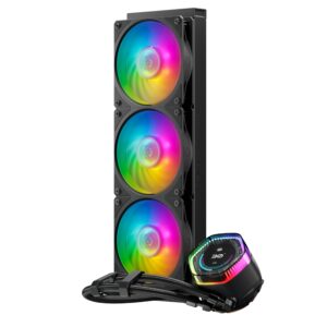 Cooler Master MasterLiquid 360 Ion CPU Liquid - 21" LCD Display AIO Water Cooling System Gen X Dual-Chamber Pump Mobius 120P ARGB Fans Addressable 2 RGB LGA1700 & AM5 Brackets