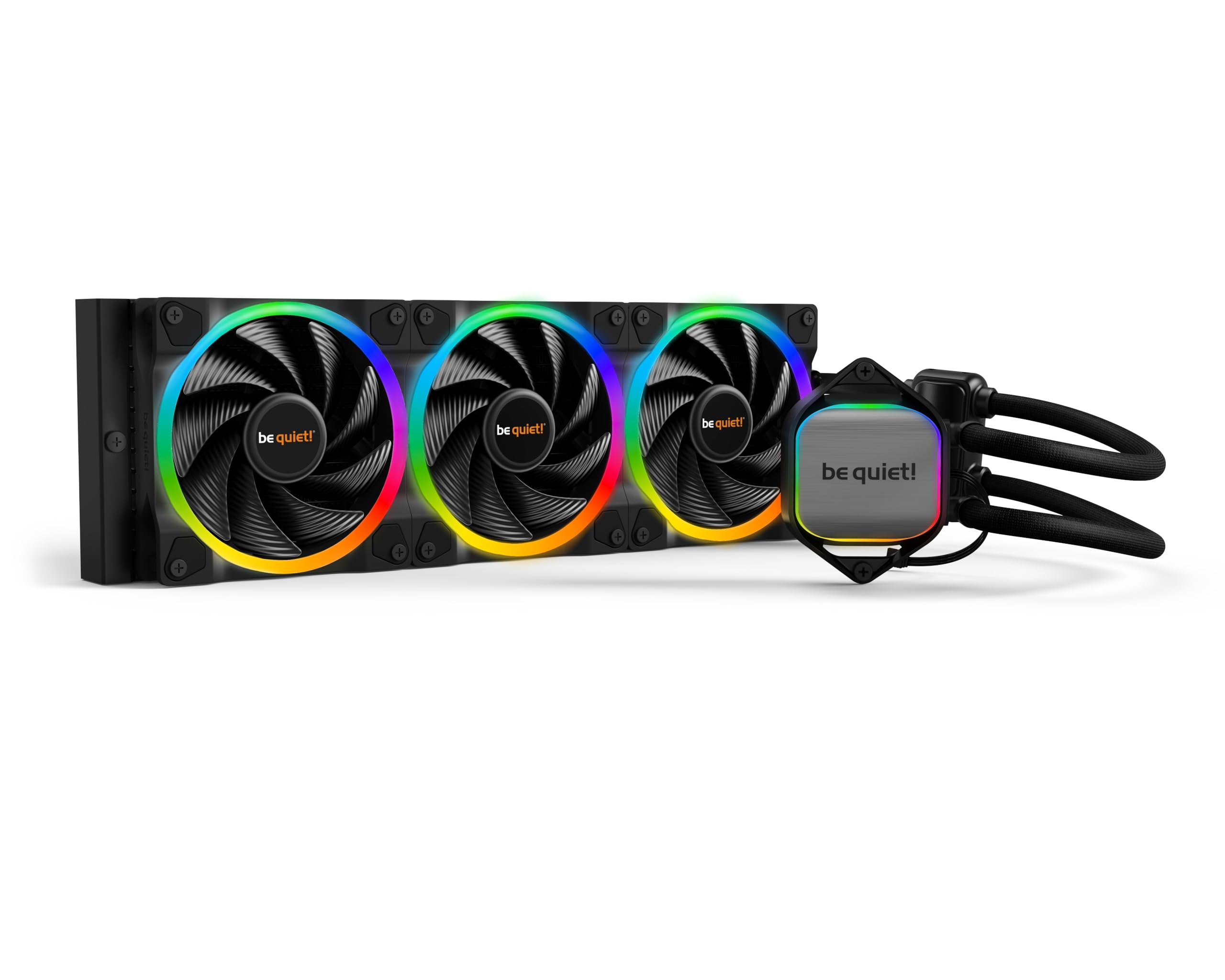 be quiet Pure Loop 2 FX 360mm CPU liquid cooler for overclocked systems 2x Light Wings 140mm PWM high-speed ARGB fans doubly decoupled pump ARGB-PWM-Hub easy-to-access refill port