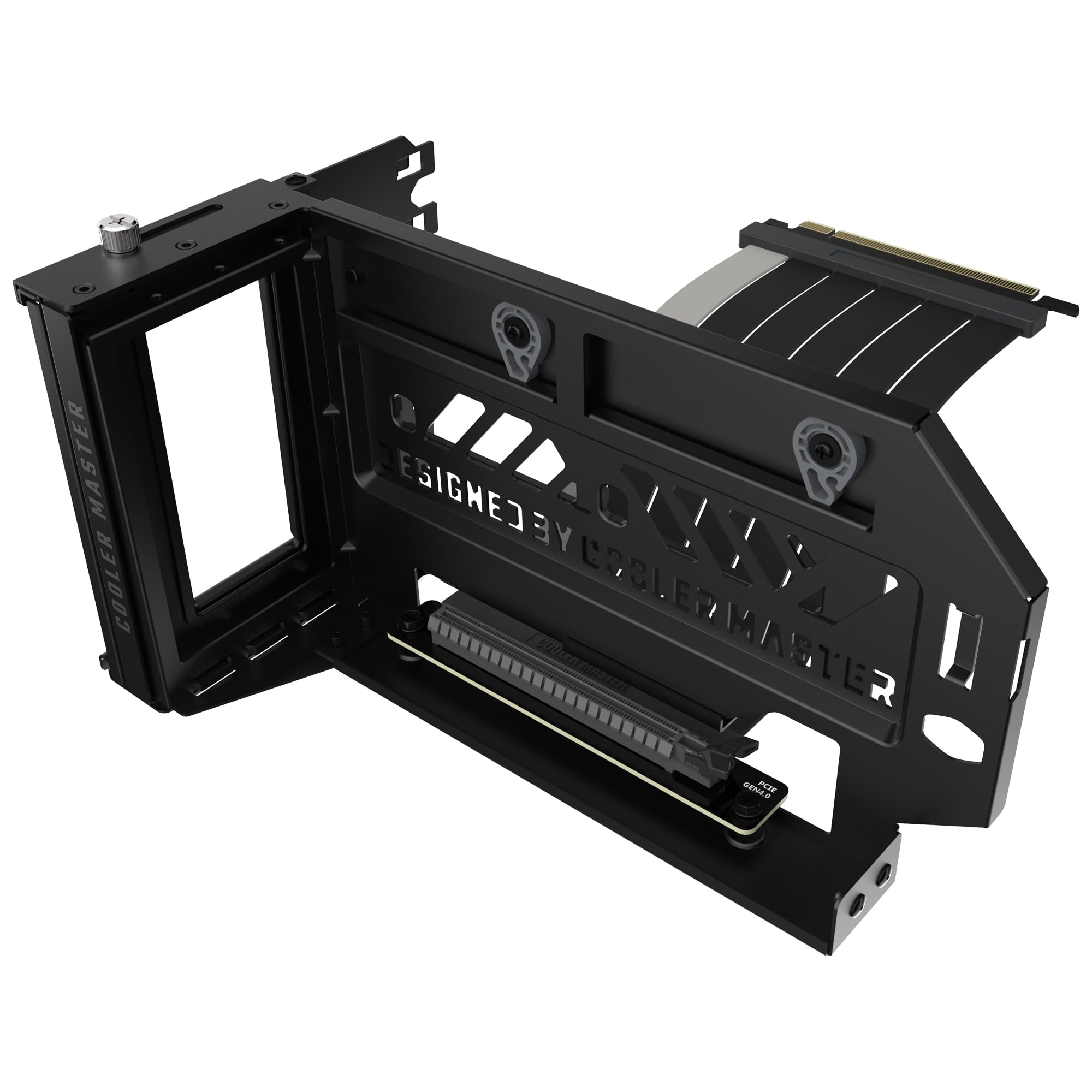 Cooler Master Vertical GPU Holder Kit V3 for E-ATX/ATX/mATX PC Case & PCI-E 40 Devices Adjustable Modular Video Card Support Thick SGCC Steel Bracket 165 mm Riser Cable Included - Black
