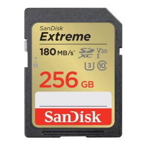 SanDisk 256GB Extreme SDXC card SD up to 180MB/s V30 Memory UHS-I Class 10 U3 RescuePro Deluxe data recovery software