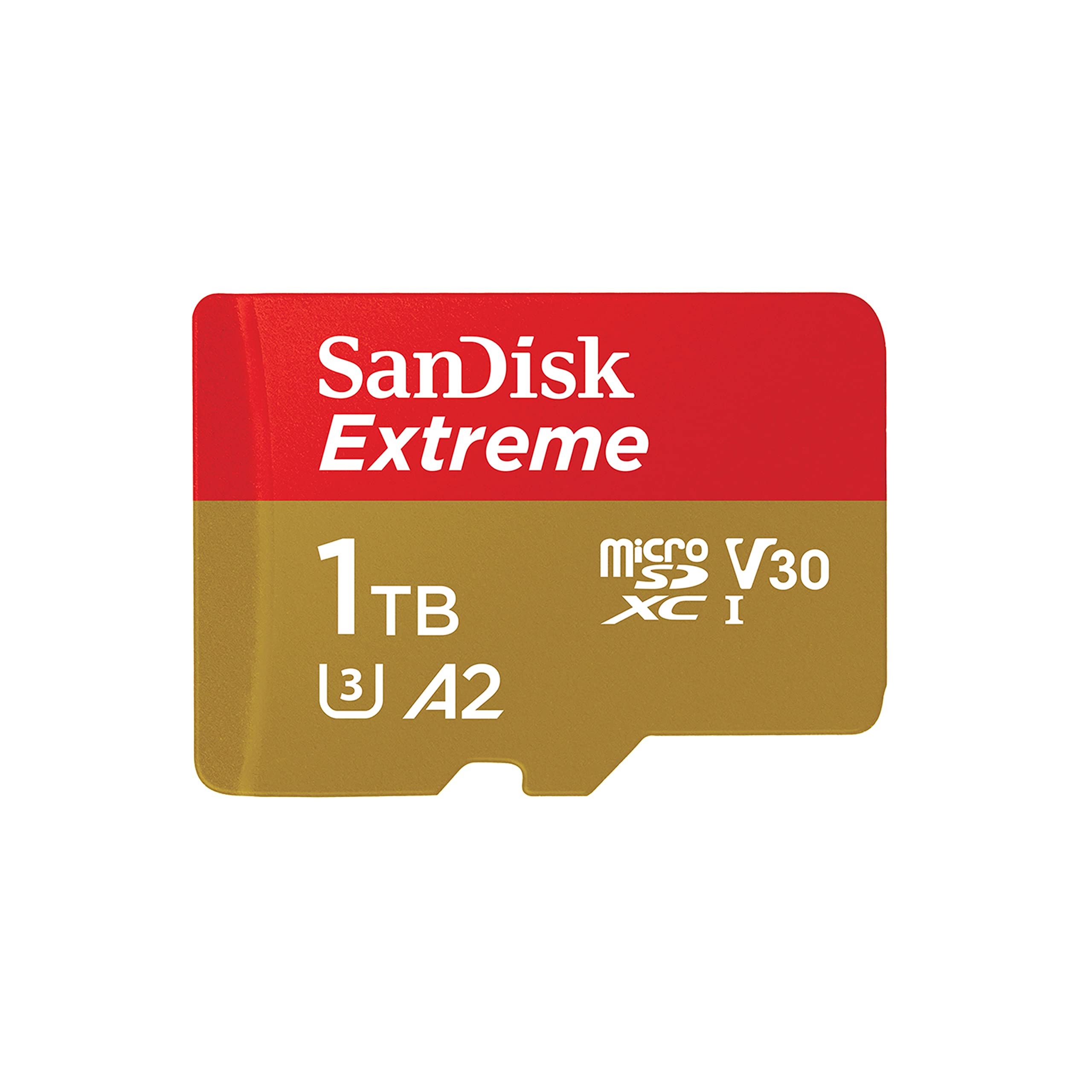 SanDisk 1TB Extreme microSDXC card +SD adapter microSD for smartphones action cameras drones V30 up to 190 MB/s QuickFlow Technology RescuePro Deluxe UHS-I 4k A2 C10 U3